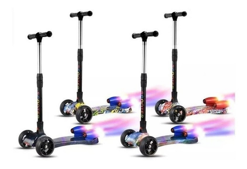 Patineta Scooter Humo Recargable Luces